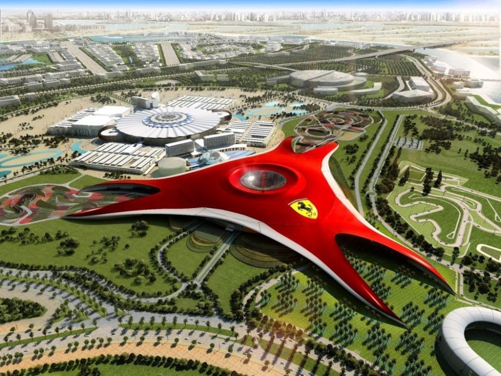 ferrari world from outside